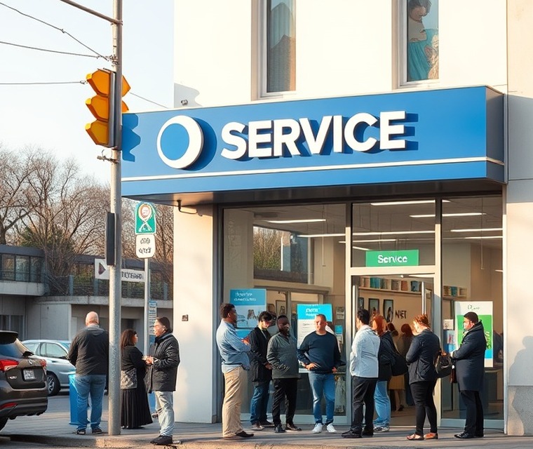 Equipo técnico trabajando sobre un terminal de autoservicio